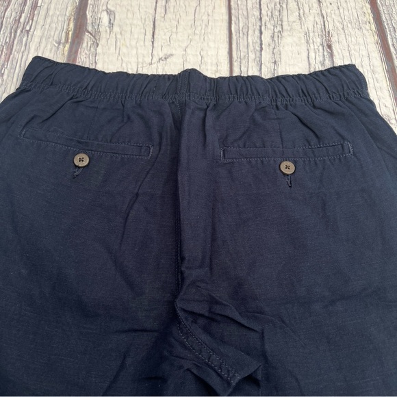 Amazonessentials MenClassic-fit 9” Flat-Front Linen NavyBlue Short Small petite - Picture 12 of 13